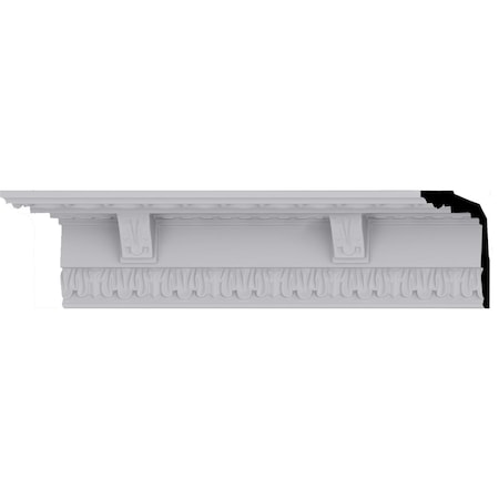 Ekena Millwork 3 3/4"H x 3 1/2"P x 5 1/8"F x 94 1/2"L Granada Traditional Crown Moulding MLD04X03X05GR